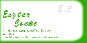 eszter csepe business card